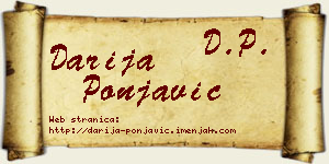 Darija Ponjavić vizit kartica